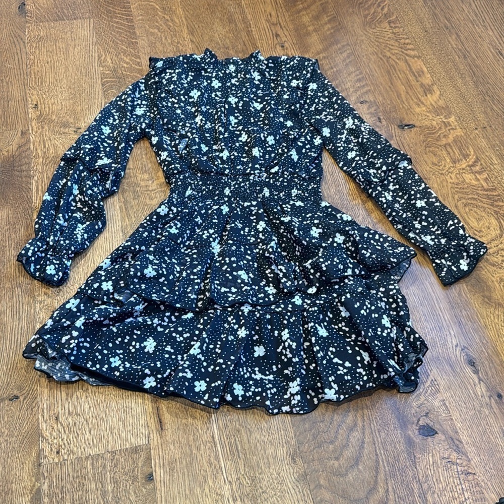 Aqua Girls Girl Dress Black and White Size Small